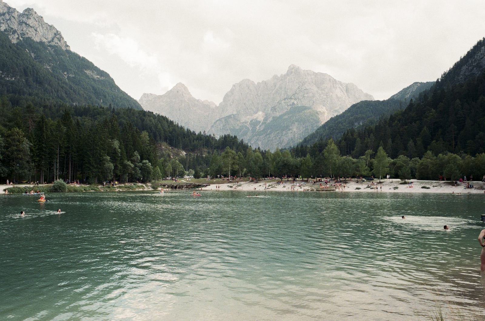 Lake Jasna, under the Julian Alps.