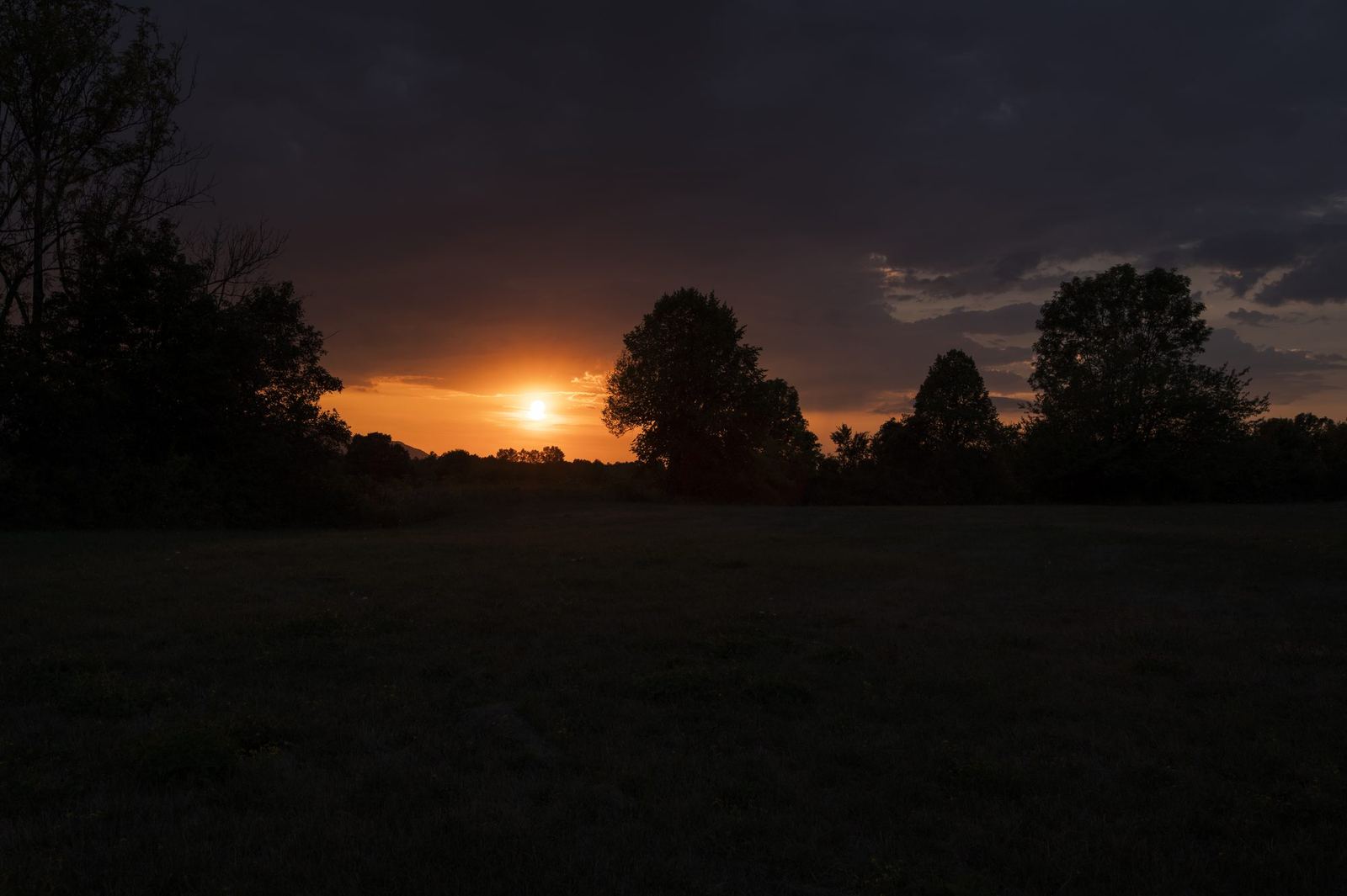 Sunset on the way out of the park.