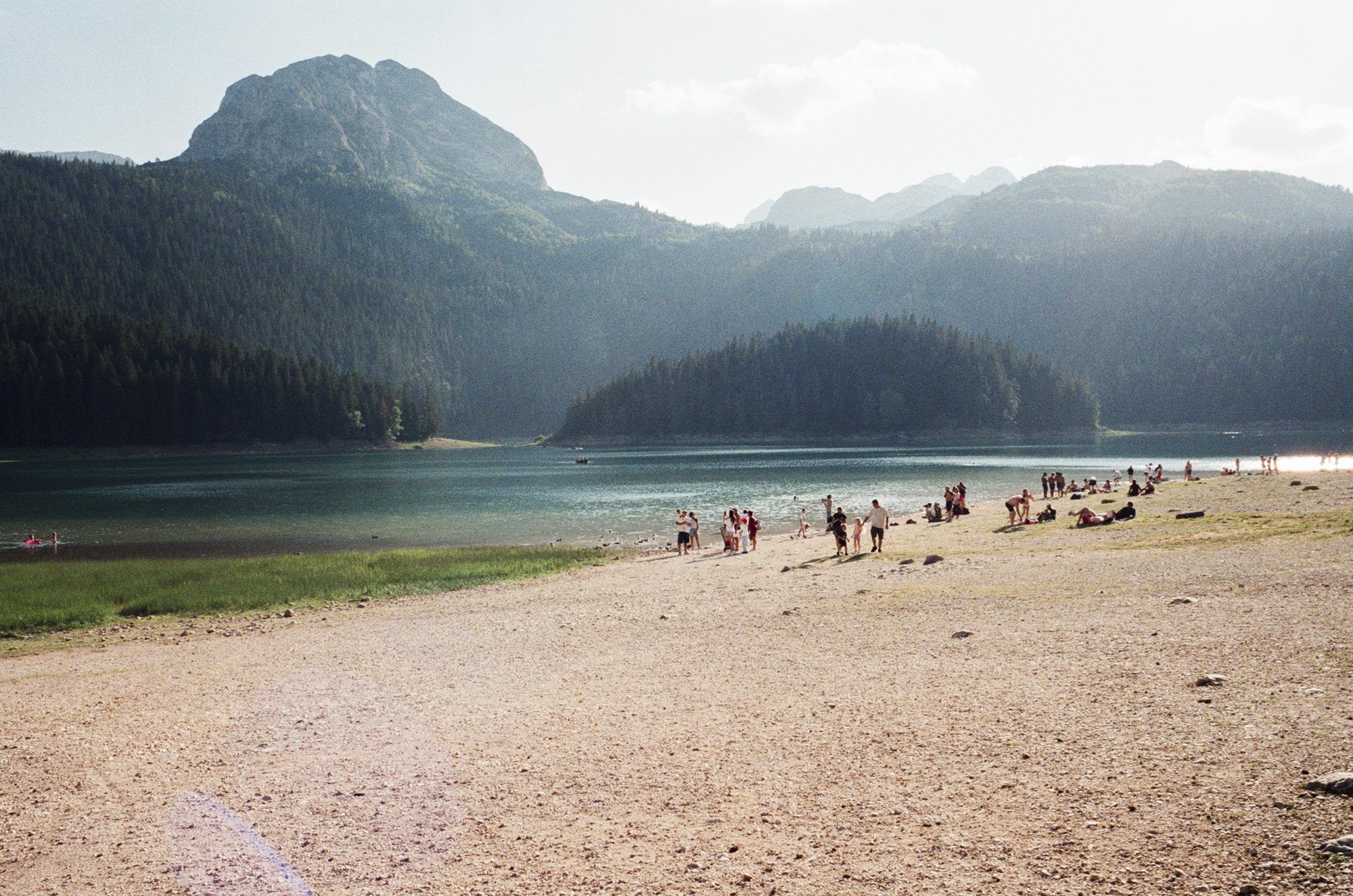The Black Lake in Durmitor, Montenegro, with Međed rising behind it.