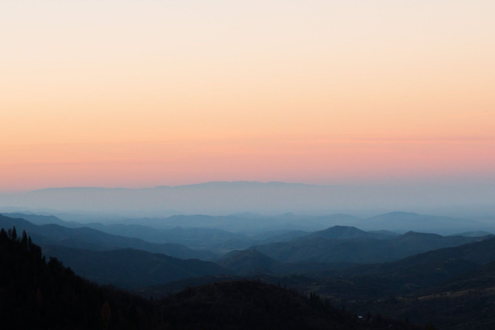 Dawn on the road south.