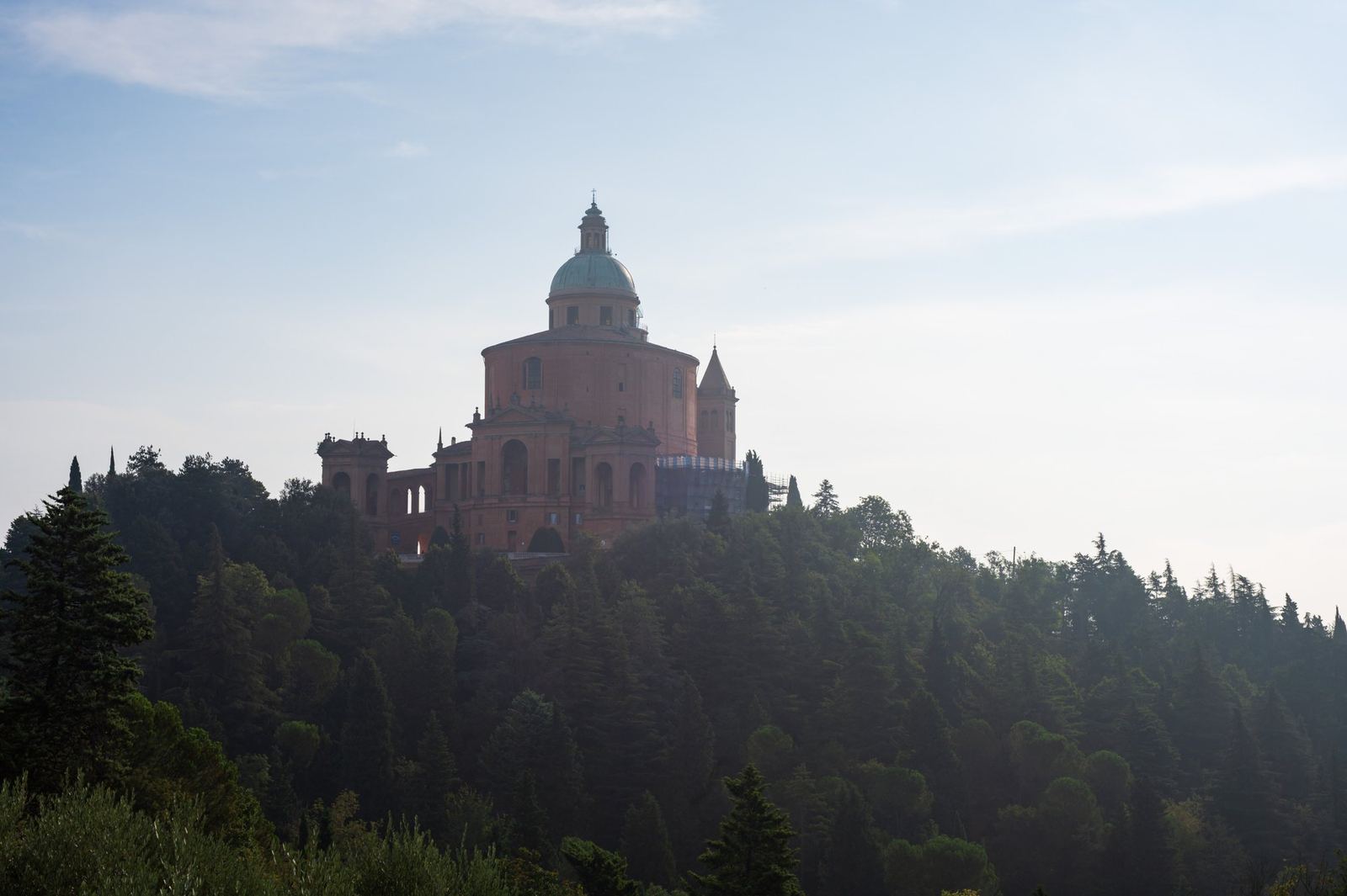 San Luca, above Bologna, at the start.